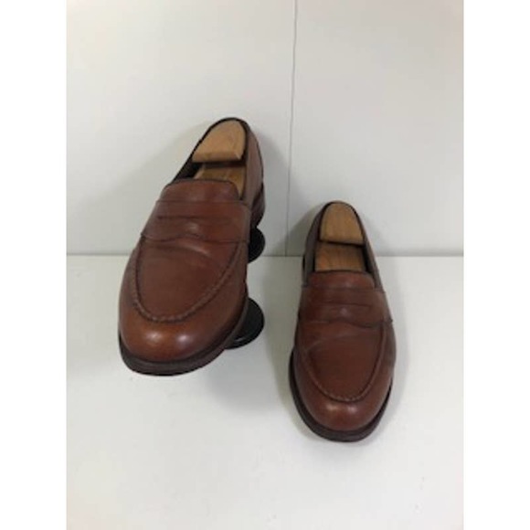 Allen Edmonds Leather Almond Toe Slip-On Randolph Penny Loafers Brown Mens US 9 main image 2